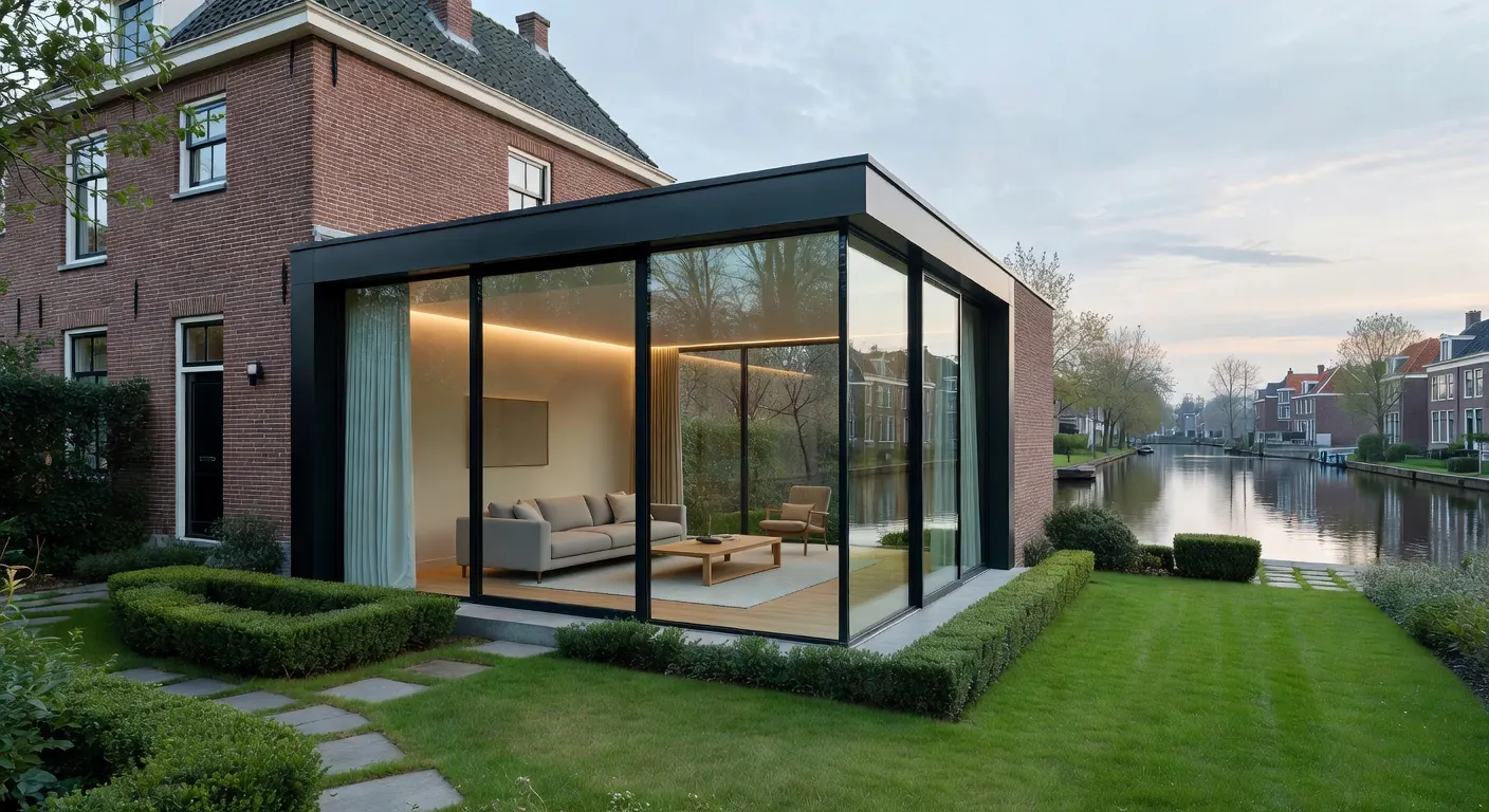 Moderne aanbouw met metselwerk in Nederland 2026