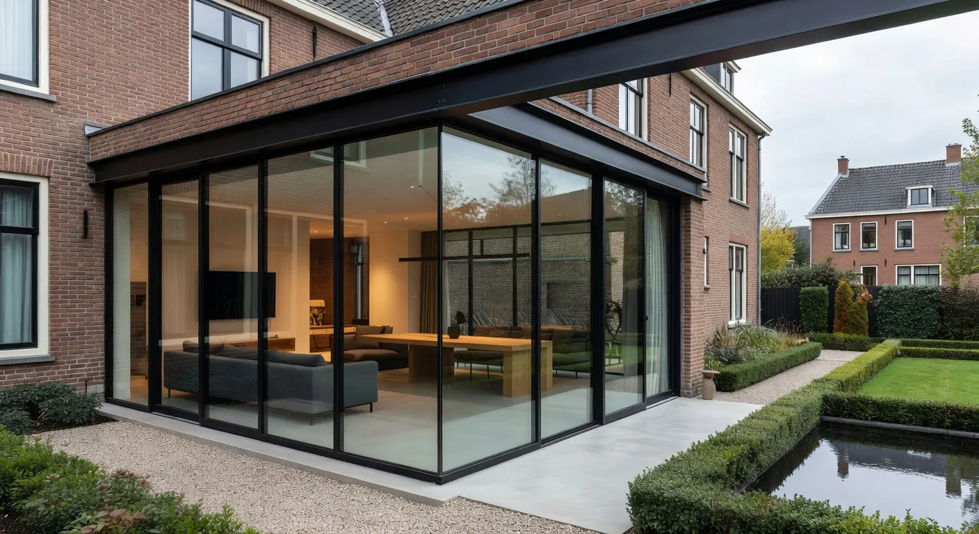 Moderne aanbouw met innovatief metselwerk in 2026 trends